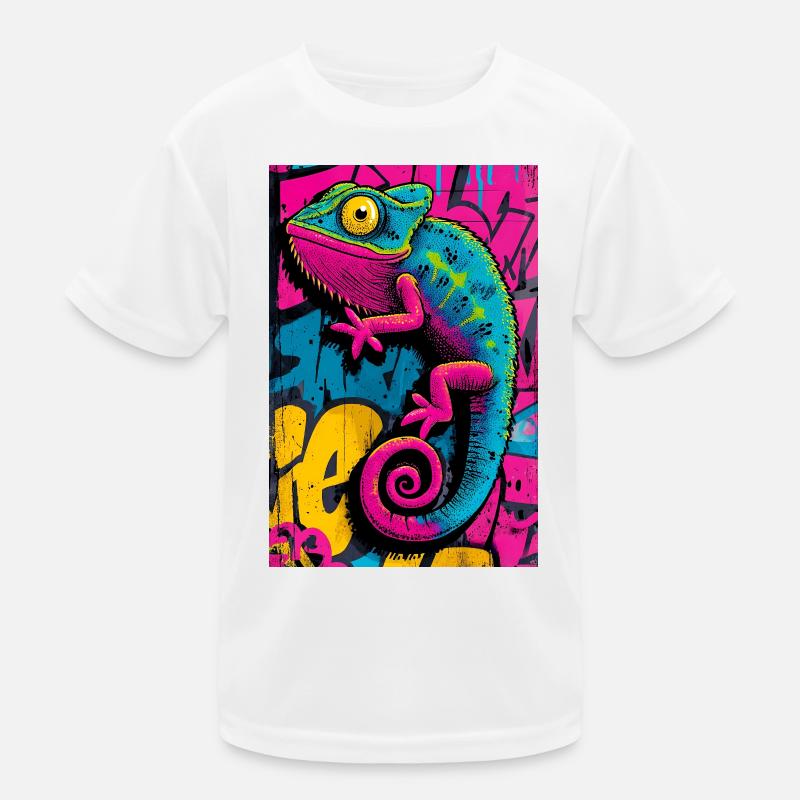 Chamäleon Kinder Funktions-T-Shirt