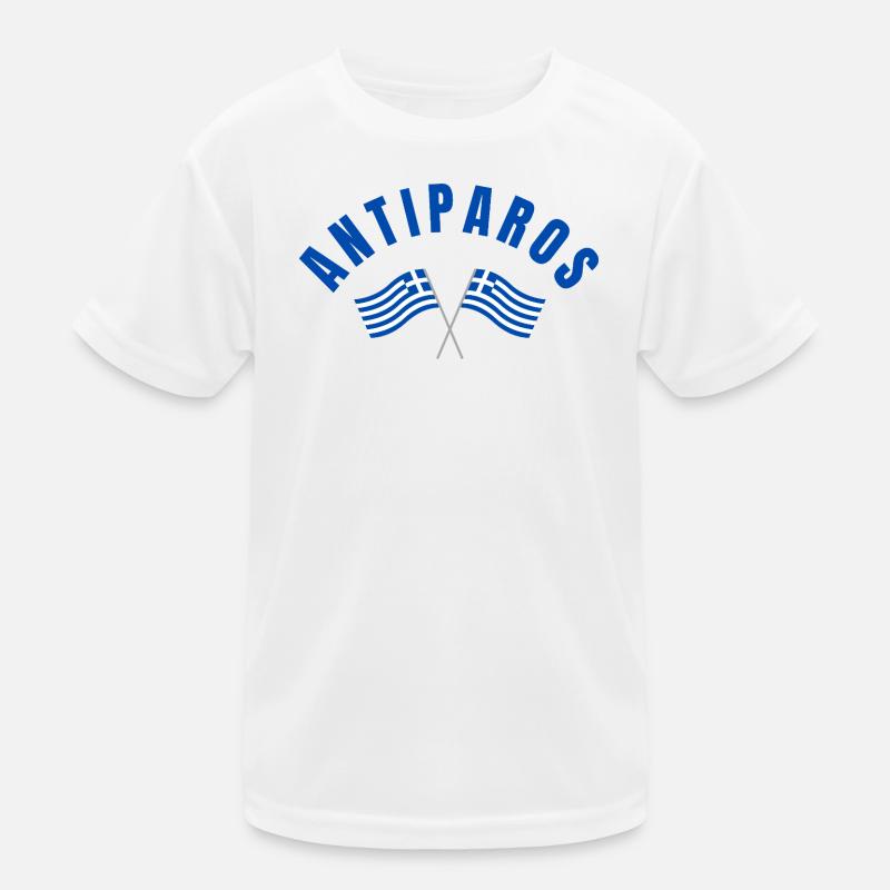 Drapeaux grecs d’Antiparos T-shirt sport Enfant