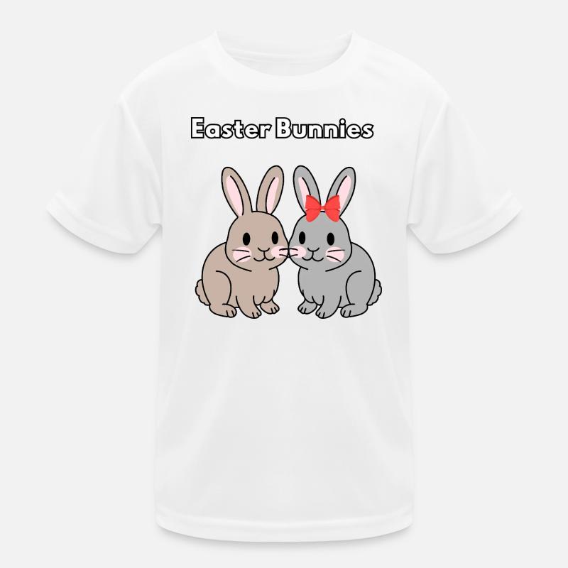T-shirt de couple de lapins de Pâques T-shirt sport Enfant