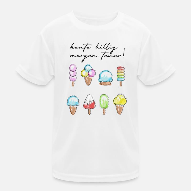 Farbige Eiskunst Eiscreme Motive Kinder Funktions-T-Shirt