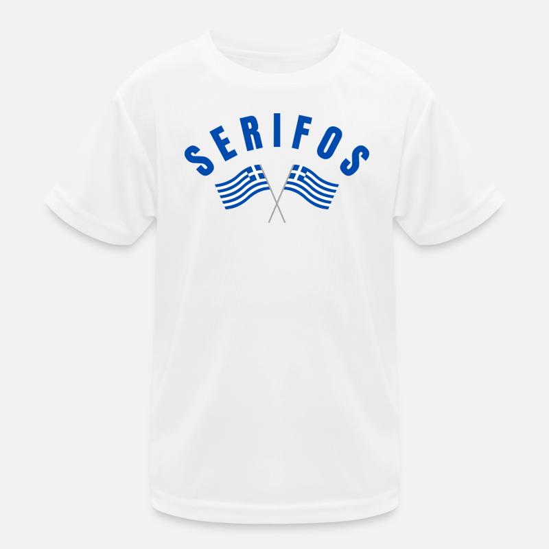 Drapeaux grecs de Serifos T-shirt sport Enfant