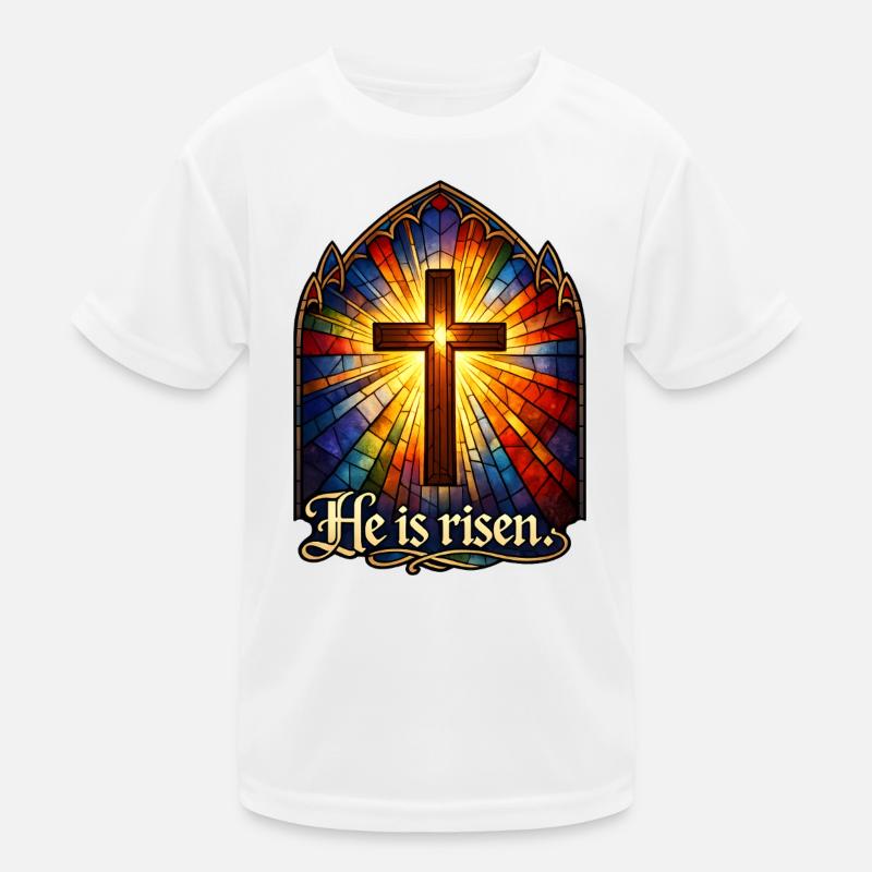 He is risen Kinder Funktions-T-Shirt