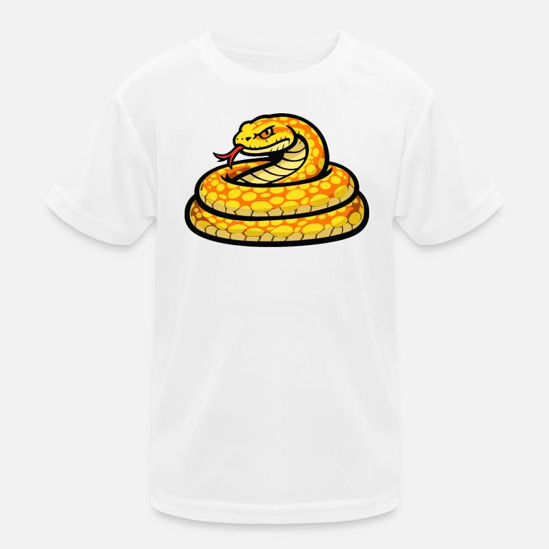 Sunny Snake Neon Pattern Kids Functional T-Shirt