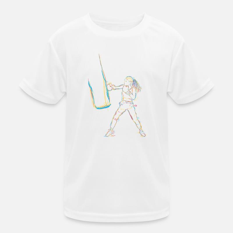 Boxer Drawing Kids Functional T-Shirt