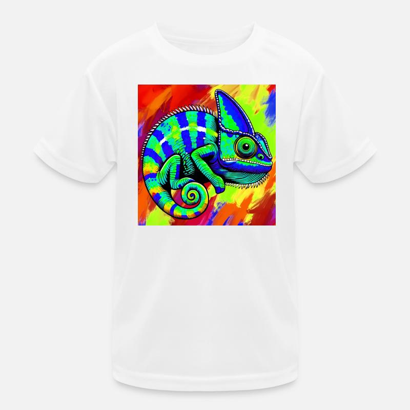 Chamäleon Kinder Funktions-T-Shirt