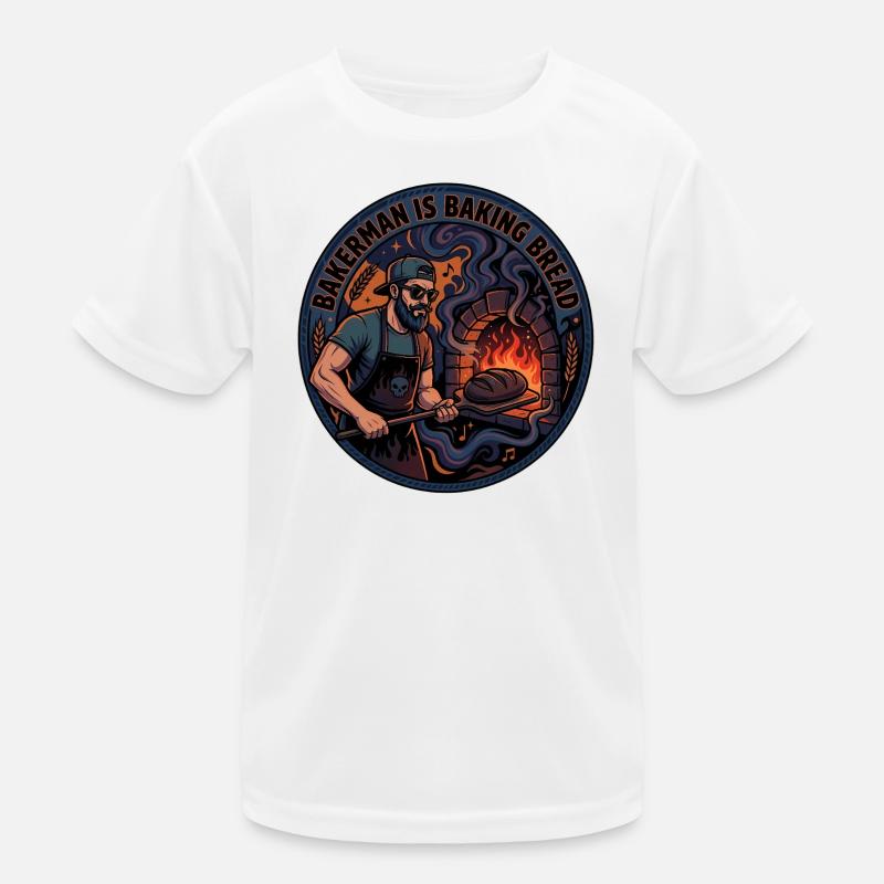 Master baker at the oven Kids Functional T-Shirt