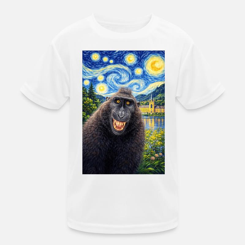 Nuit étoilée de Macaque T-shirt sport Enfant