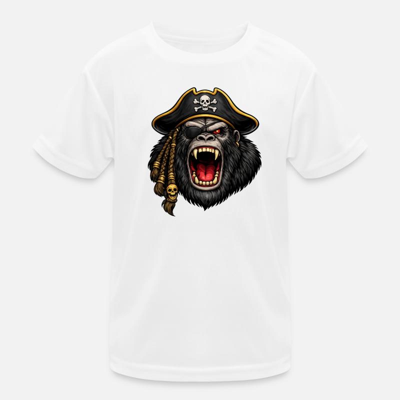 Pirate Gorilla Captain Kids Functional T-Shirt