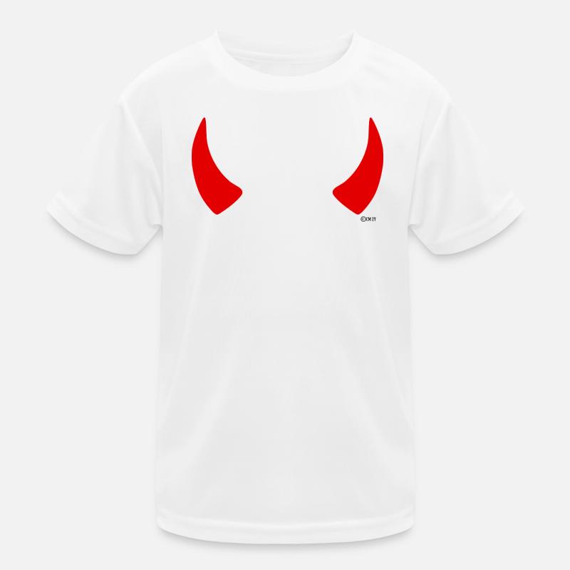 Rote Hörner Kinder Funktions-T-Shirt