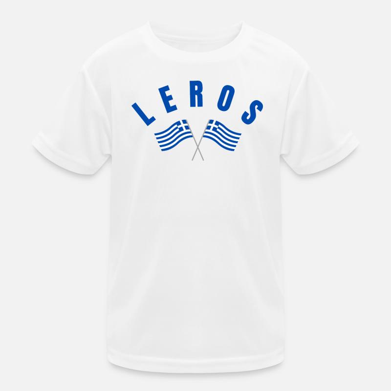 Drapeaux grecs de Leros T-shirt sport Enfant