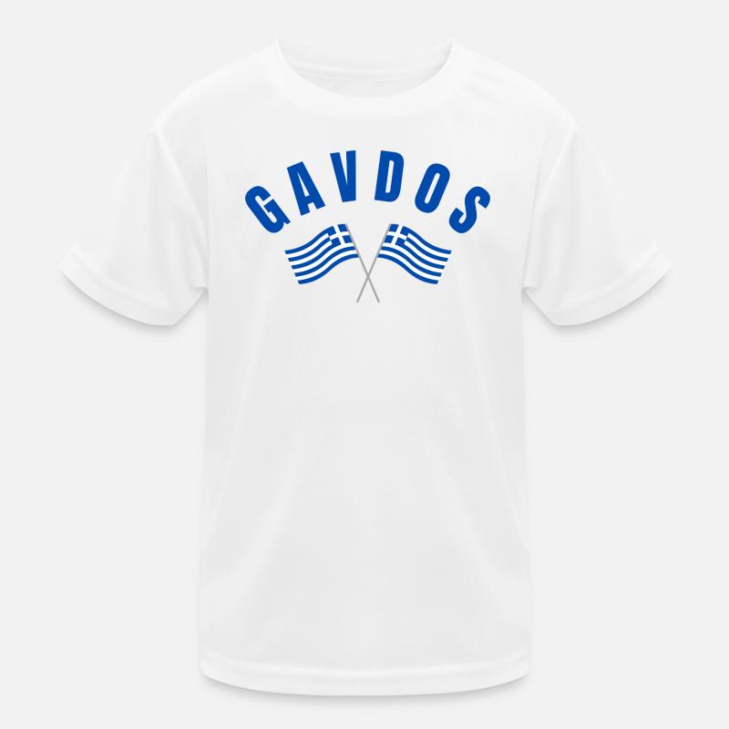 Drapeaux grecs de Gavdos croisés - Fierté insulaire T-shirt sport Enfant