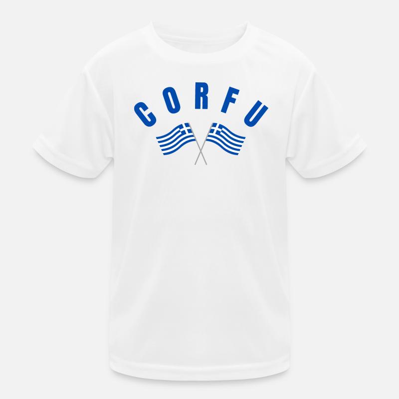 Corfou avec drapeaux grecs croisés T-shirt sport Enfant