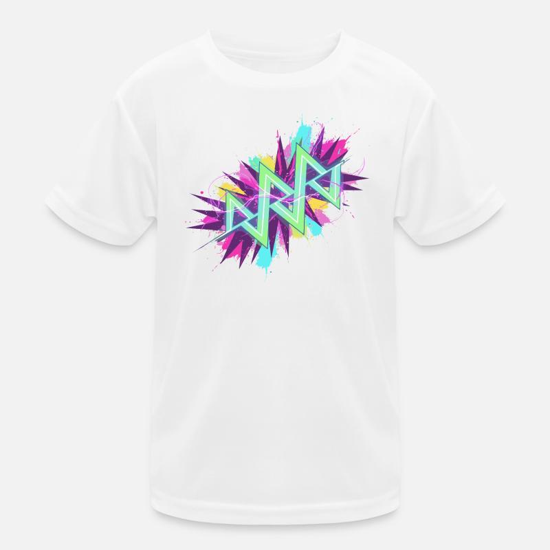 Neon Zickzack Graffiti Kinder Funktions-T-Shirt