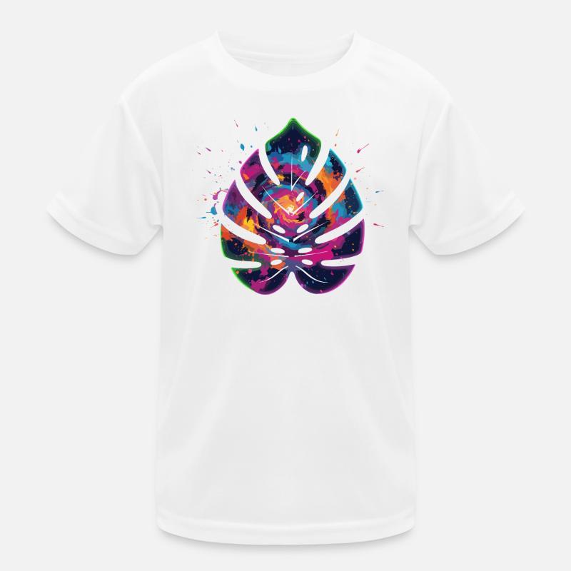 Farbexplosion Blattdesign Kinder Funktions-T-Shirt