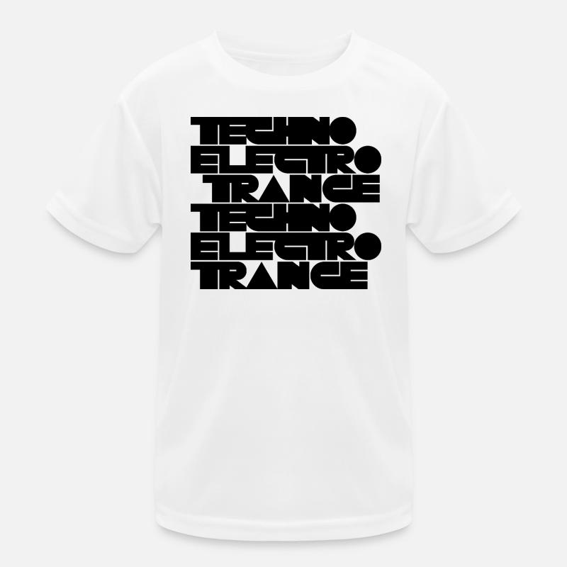 Techno Electro Trance music Kids Functional T-Shirt