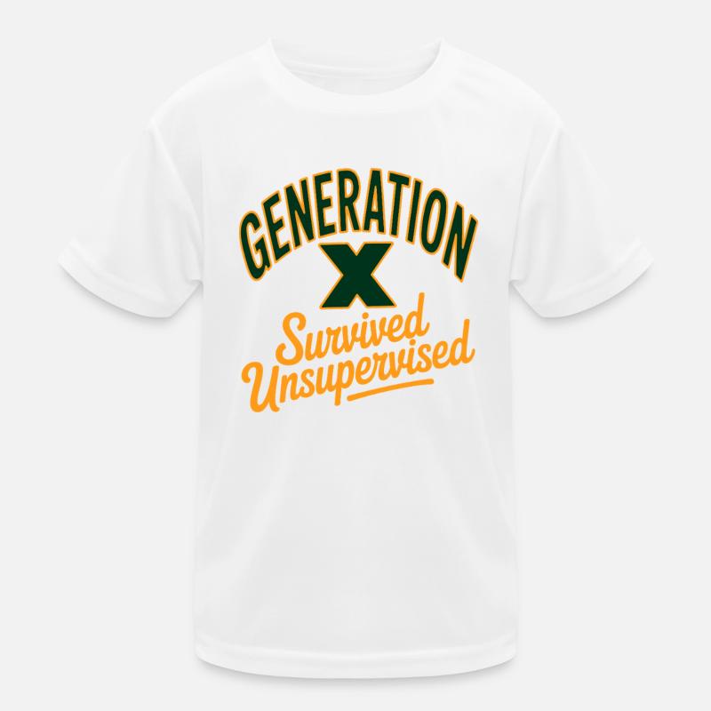 Generation X Survived Unsupervised Kids Functional T-Shirt