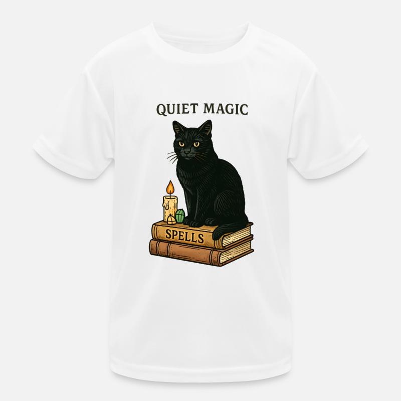 Quiet Magic: Cat Spells Kids Functional T-Shirt