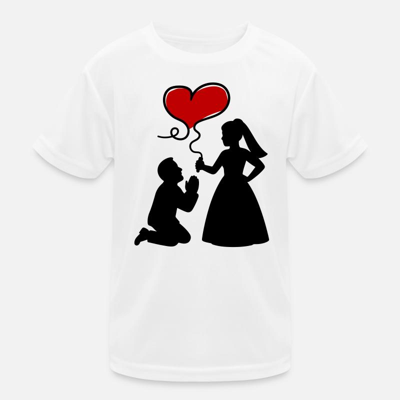 Brautpaar Ehepaar Hochzeit Kinder Funktions-T-Shirt