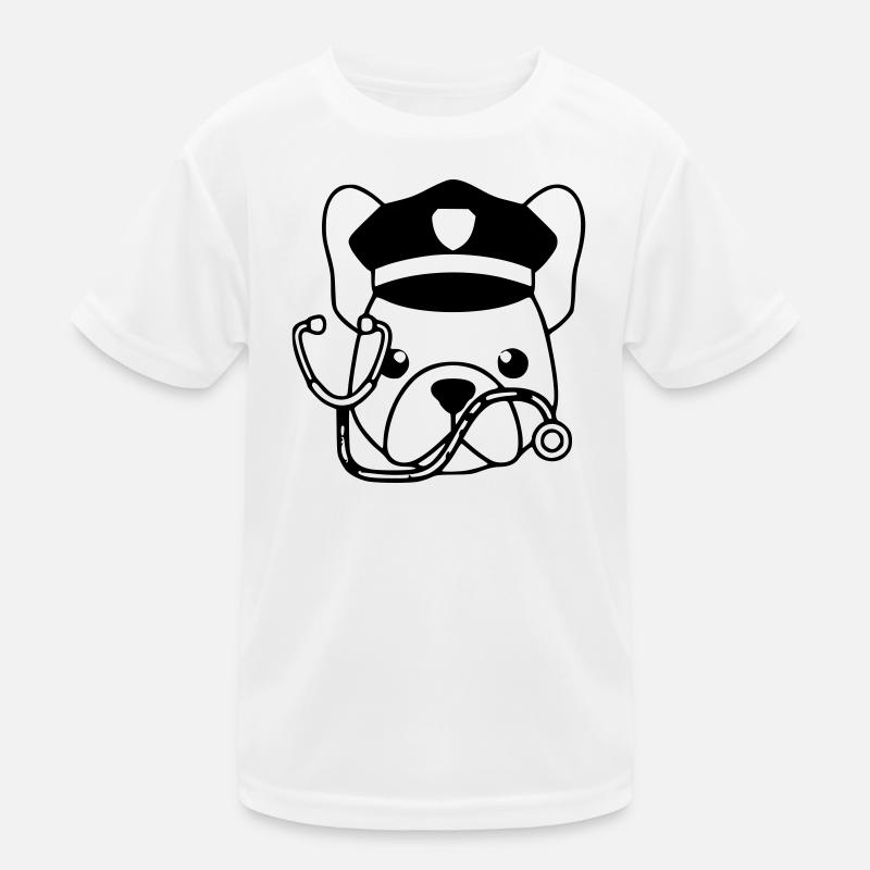 Profil du chef du médecin Frenchie T-shirt sport Enfant