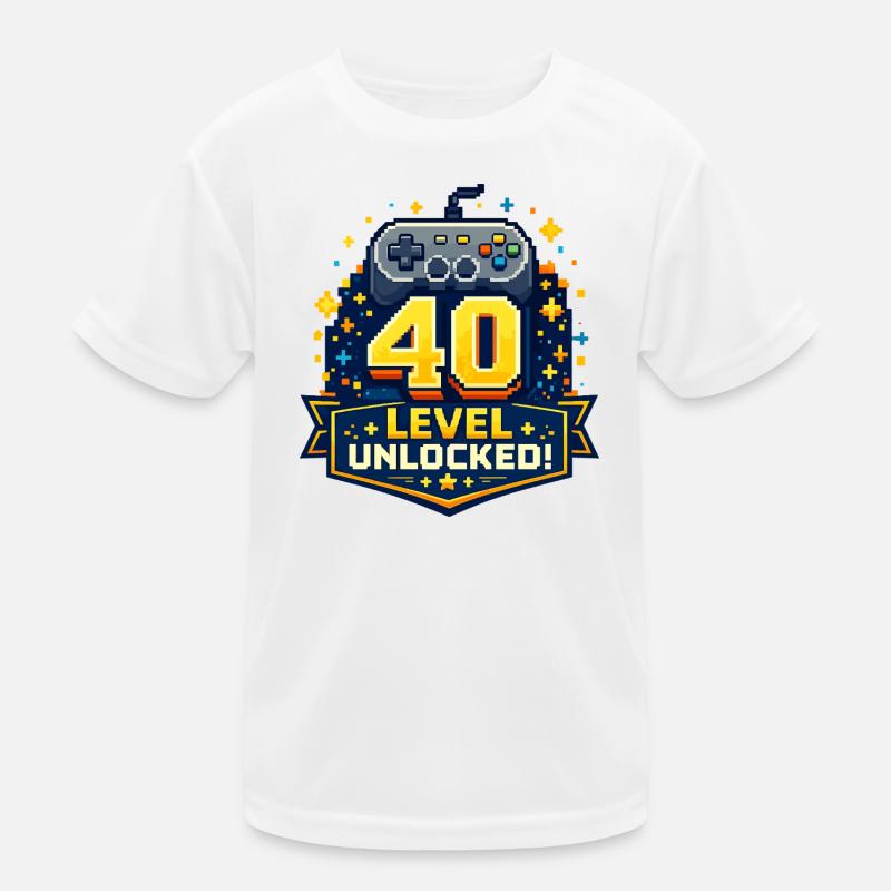 Contrôleur rétro débloqué à 40 niveaux T-shirt sport Enfant