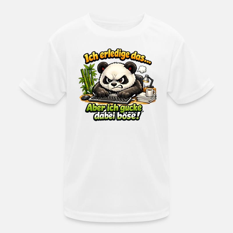Ich mach das aber ich gucke dabei böse panda Kinder Funktions-T-Shirt
