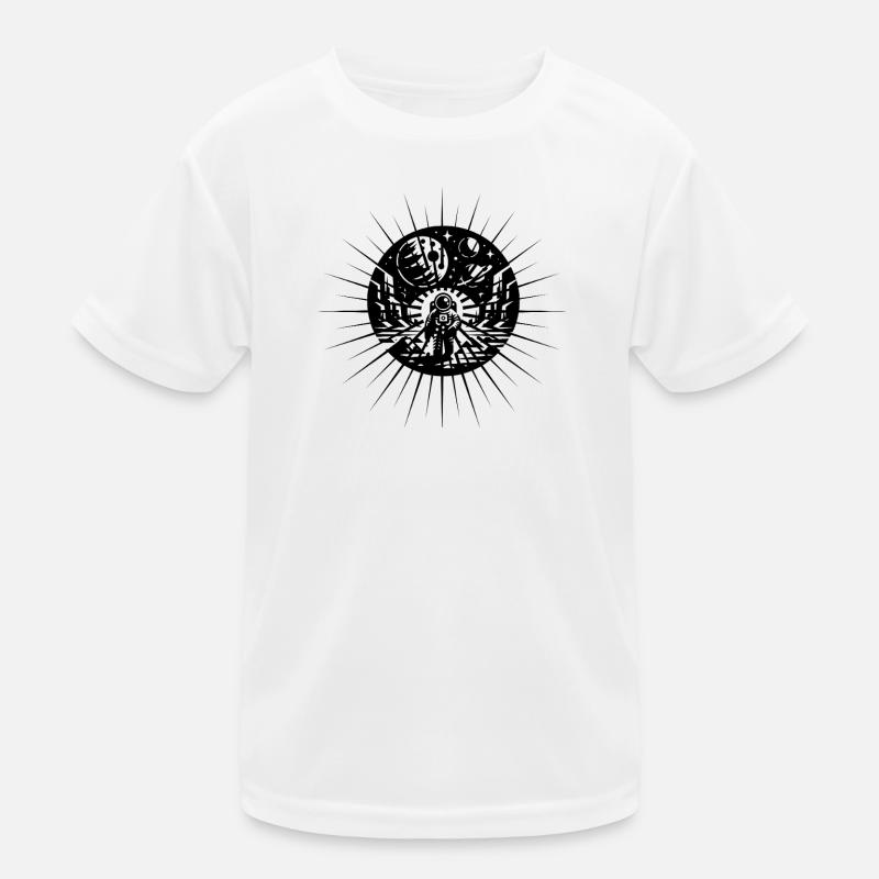 Astronaut Celestial Mandala Galaxy Kids Functional T-Shirt