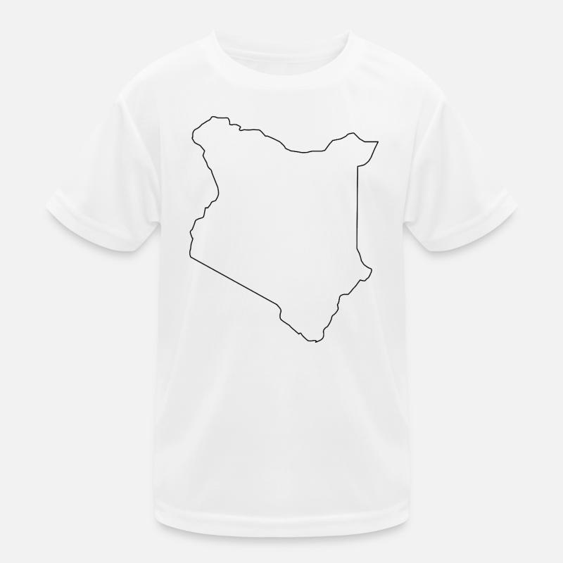 Kartenübersicht Kenia Kinder Funktions-T-Shirt