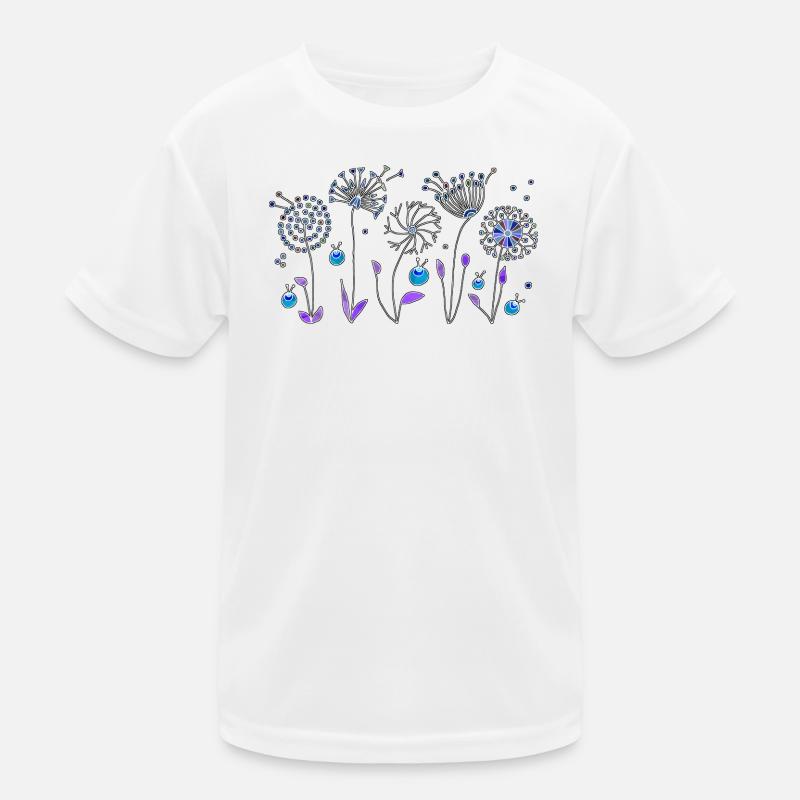 Blumen Kinder Funktions-T-Shirt