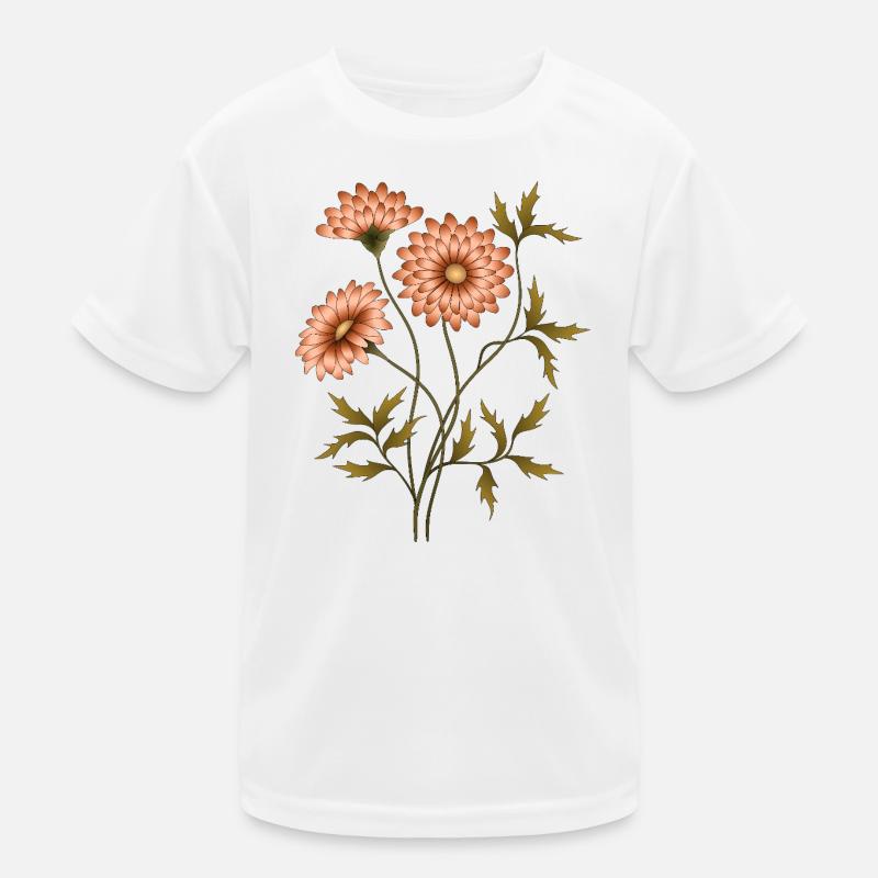 Blumen Kinder Funktions-T-Shirt