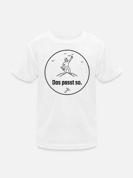 Dachdecker das passt so Stolz - Kinder Funktions-T-Shirt - Weiß - Vorne