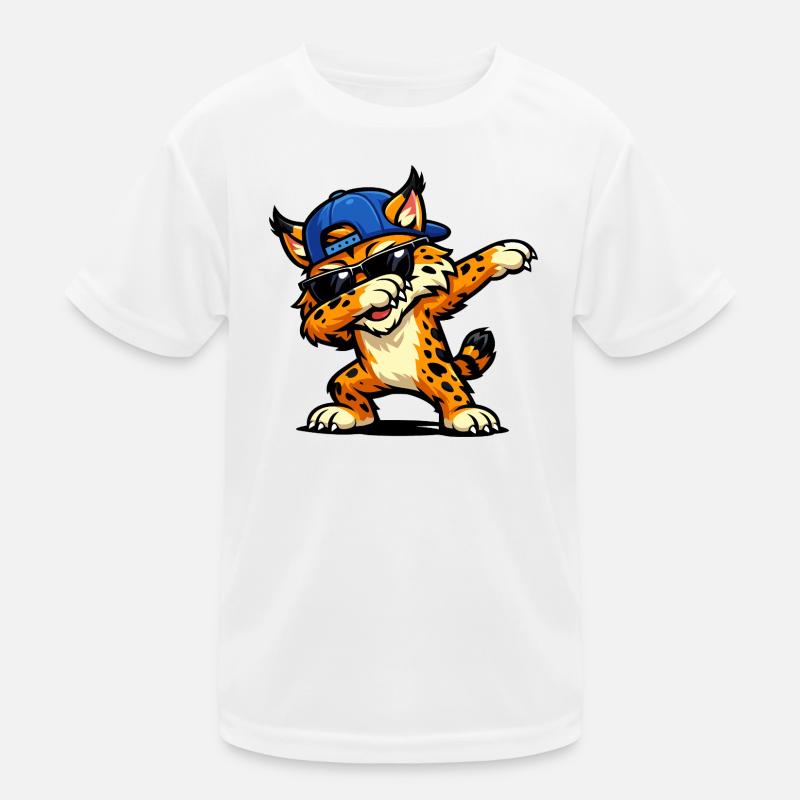 Dabbing Bobcat Kids Functional T-Shirt