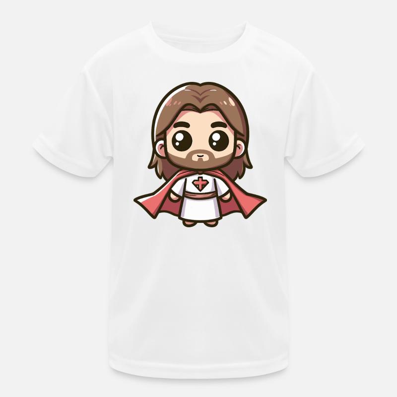 Niedlich Jesus Christus Superheld Kirche Held Kinder Funktions-T-Shirt