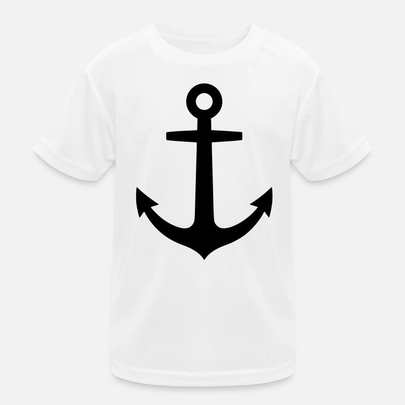 Anchor Maritime Ship Logo Kids Functional T-Shirt