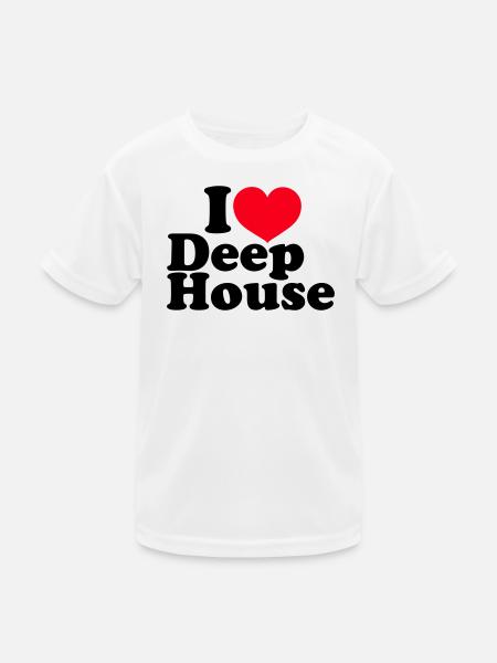 I Love Deep House - Kids Functional T-Shirt - white - Front