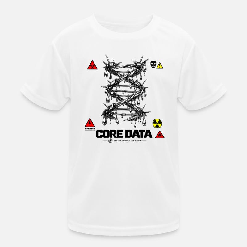 Core Data: Barbed Wire DNA Helix and Industrial Cy Kids Functional T-Shirt