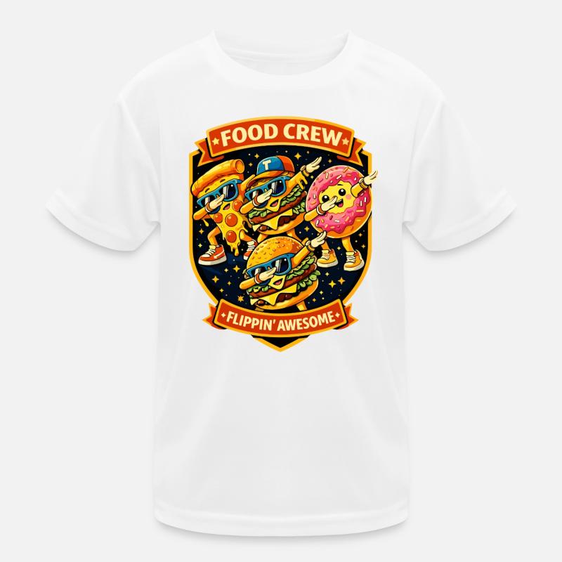 Fast Food Crew Badge Flippin Awesome - Dabbing Dab Kinder Funktions-T-Shirt