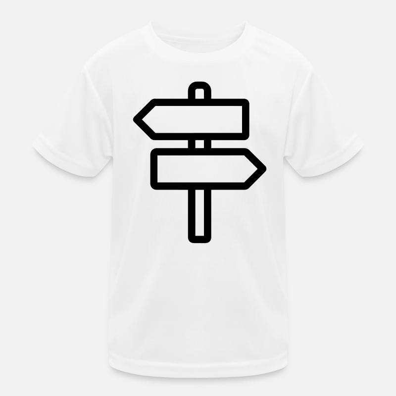 Richtungszeichen Kinder Funktions-T-Shirt