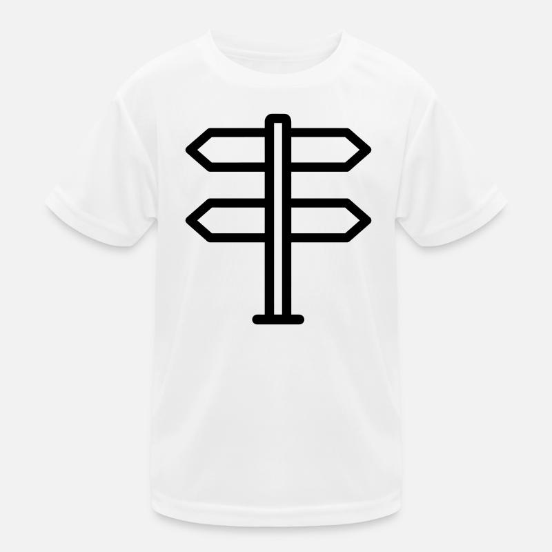 Richtungsschild Kinder Funktions-T-Shirt