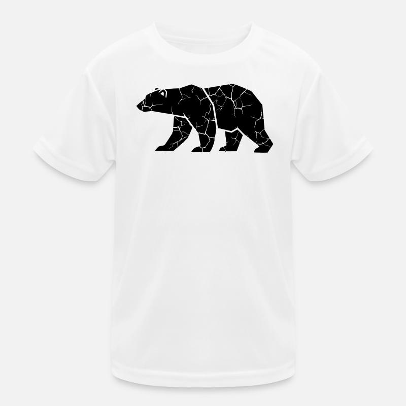 Bär Risse Grunge Silhouette Kinder Funktions-T-Shirt