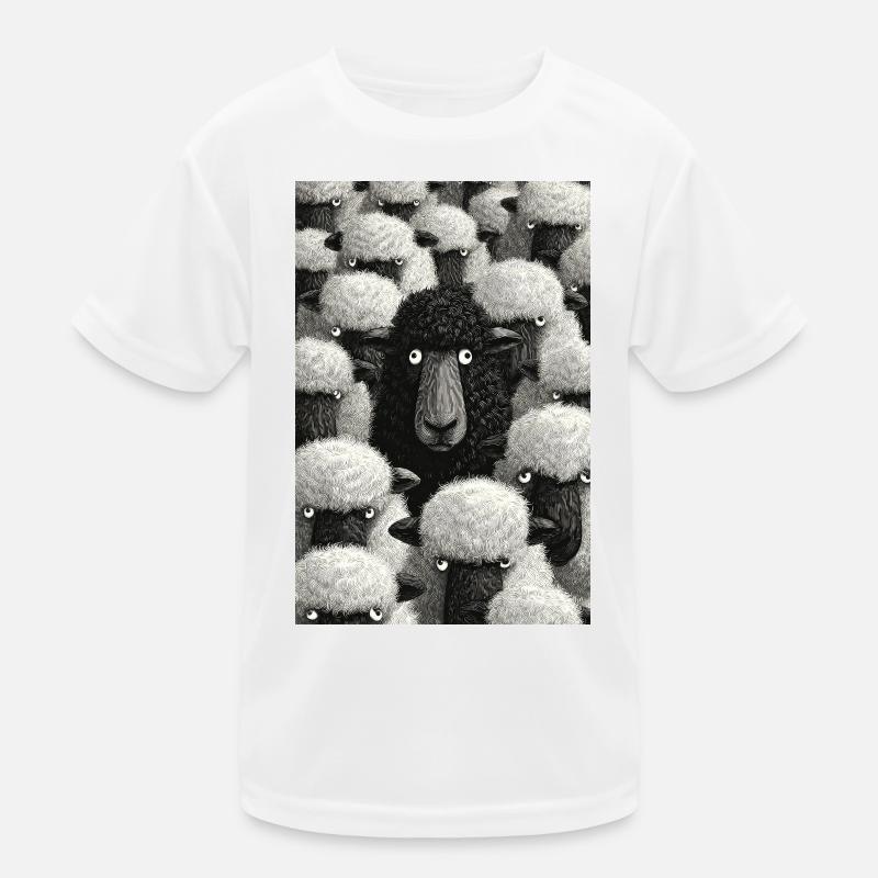 Mitternachtsherden-Porträt Kinder Funktions-T-Shirt