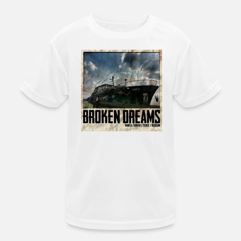 Broken Dreams Boat Art Belgium Kids Functional T-Shirt