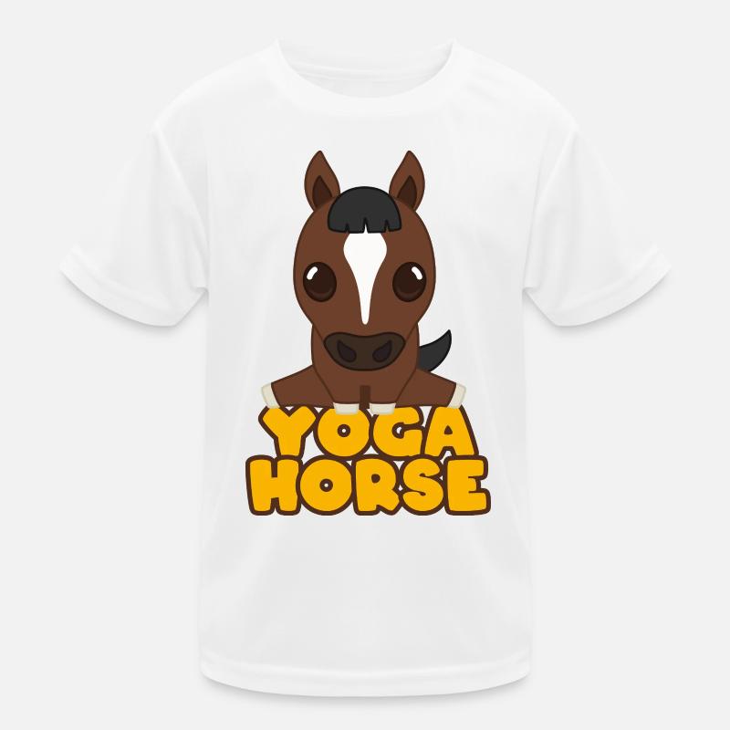 Yoga Pferd Cartoon Kinder Funktions-T-Shirt