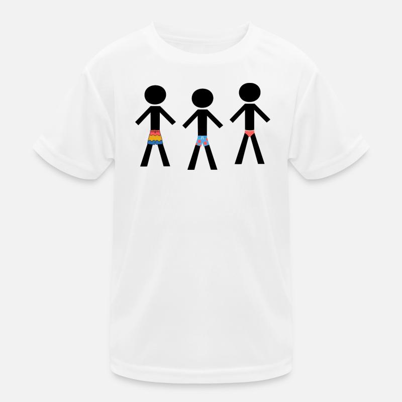 Beach Ready - Three well-dressed men Kids Functional T-Shirt