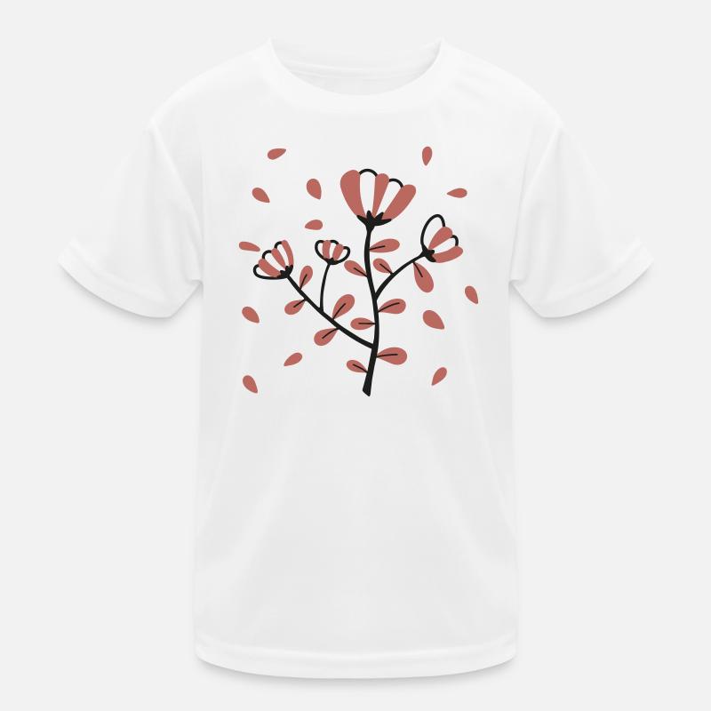 Branches roses Motif floral T-shirt sport Enfant