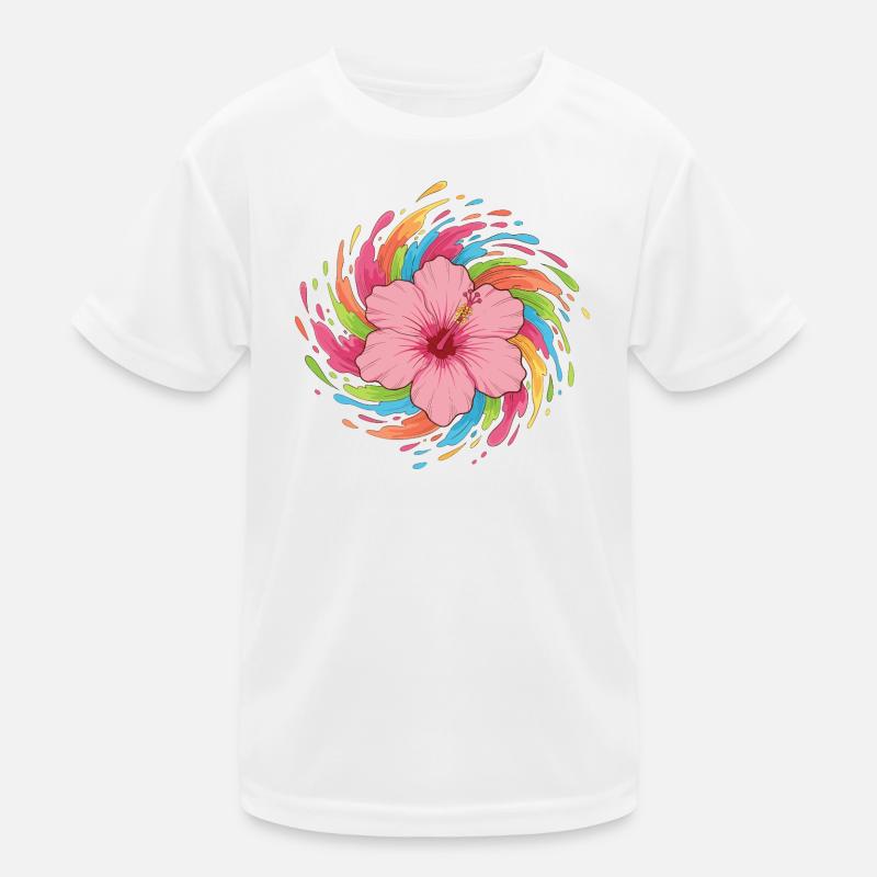 Tourbillon de couleur de l’hibiscus T-shirt sport Enfant