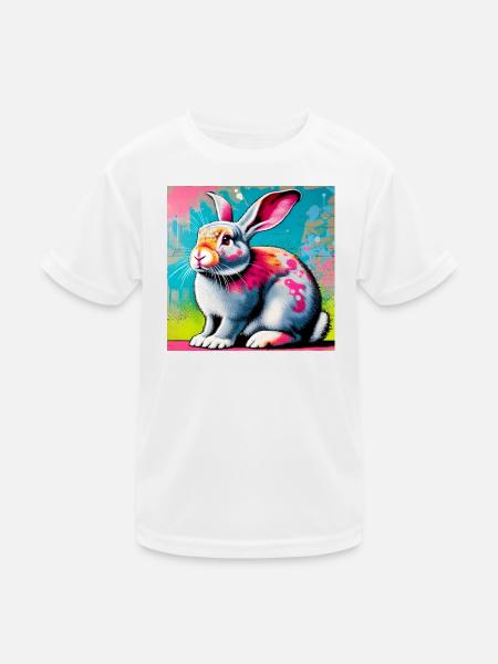 rabbit - Kids Functional T-Shirt - white - Front