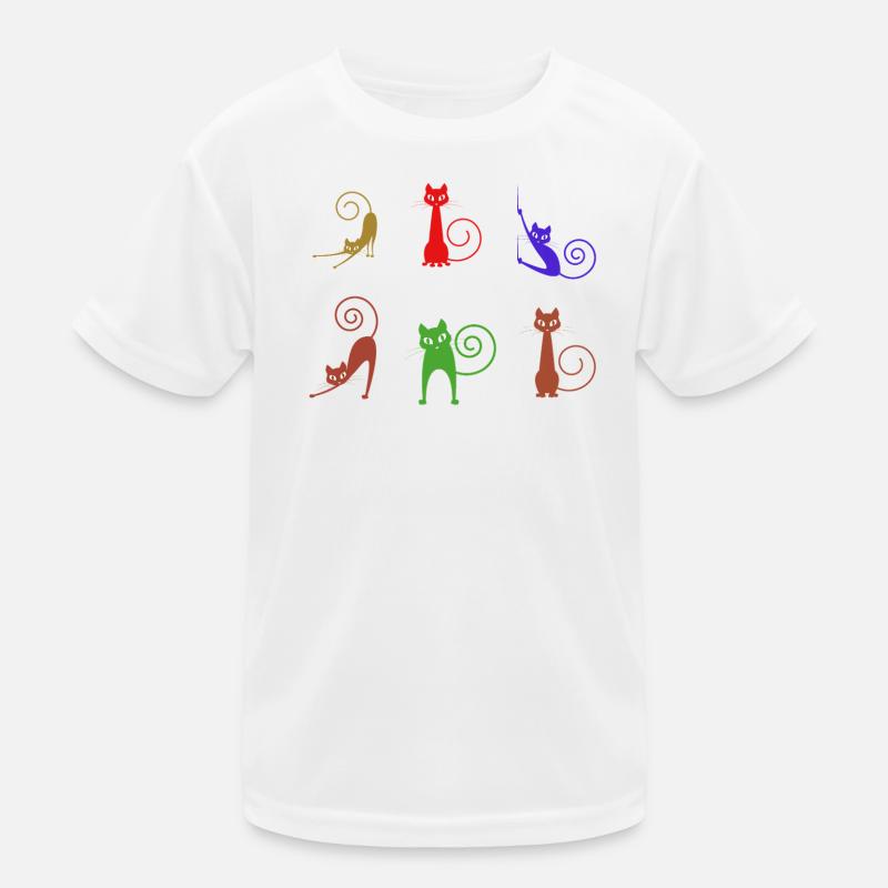 Katzen Kinder Funktions-T-Shirt
