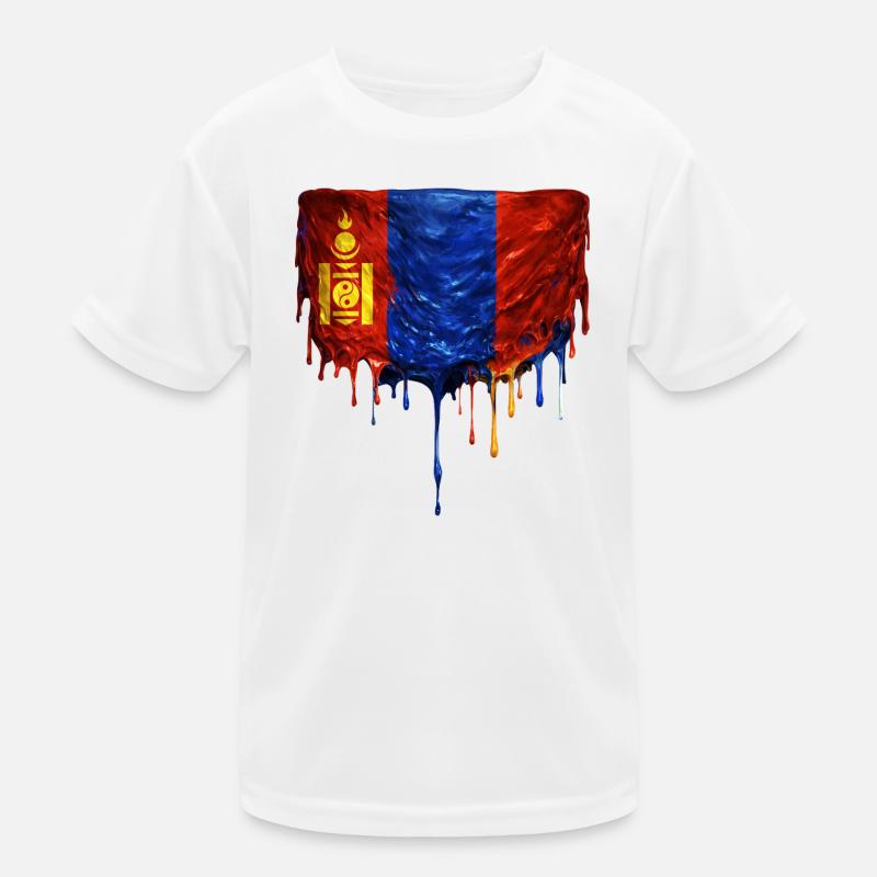 Chute du drapeau mongol T-shirt sport Enfant