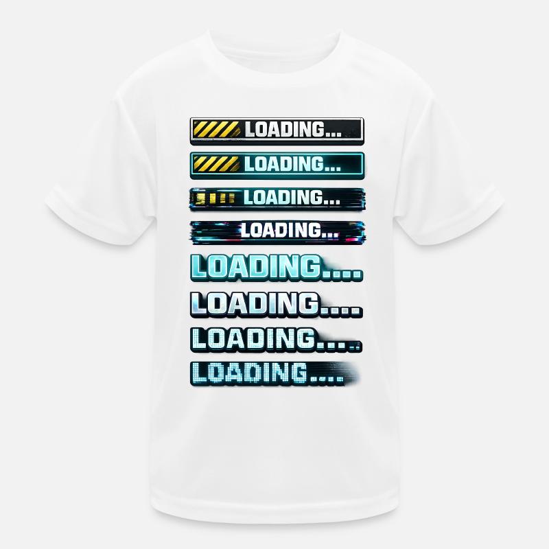 Neon Download Notification Graphics Kids Functional T-Shirt