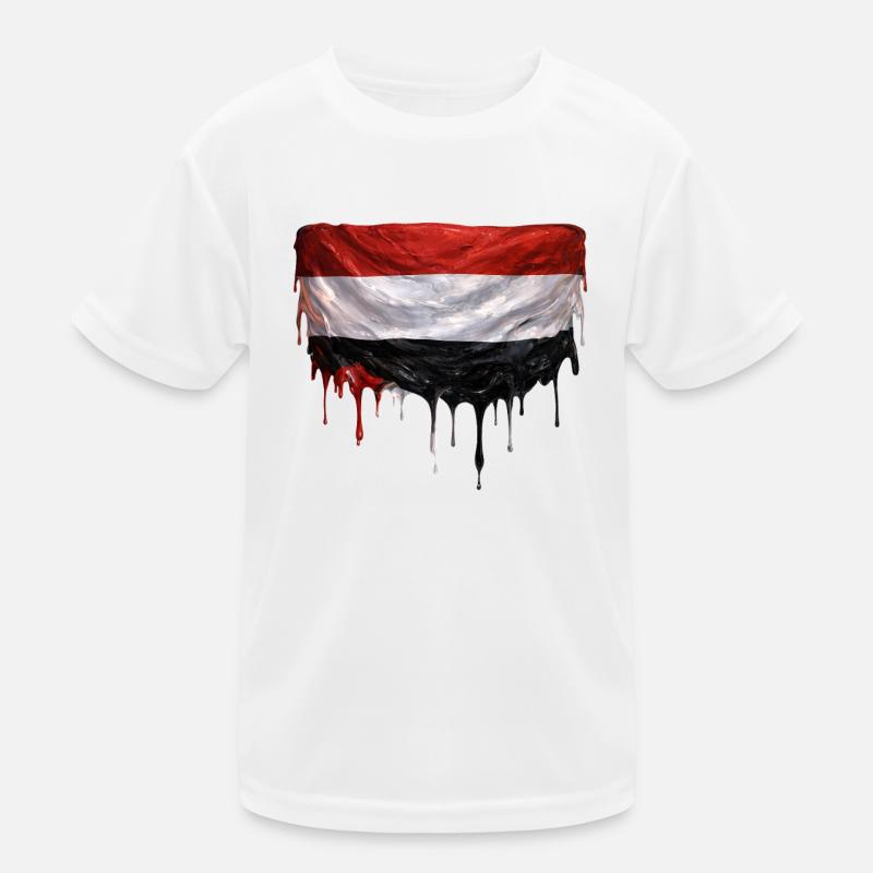 Drapeau yéménite coloré T-shirt sport Enfant